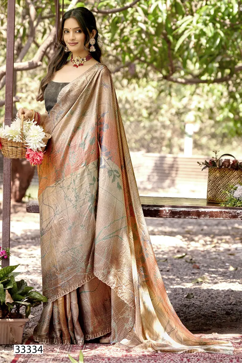 Karuna Vol 10 By Vallabhi N C Satin Printed Fancy Saree Orders In India